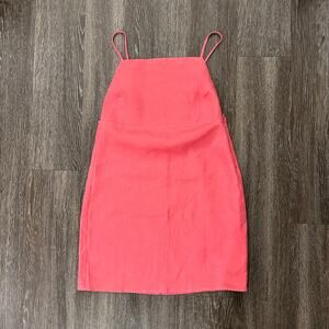NWT Reformation Wiley Linen Mini Dress Pink Snap Dragon Sz 6 Linen Summer Dress